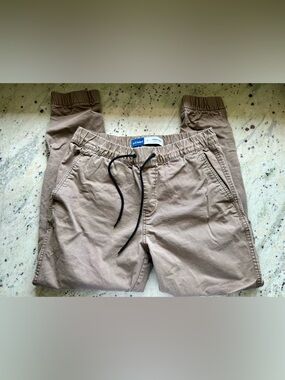 Old Navy Men's Khaki Drawstring Casual Jogger Pants